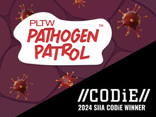 igital poster featuring animated pathogens and text reading 